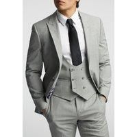 Alexandre of England Tailored Fit Ice Grey Check Men's Suit Jacket