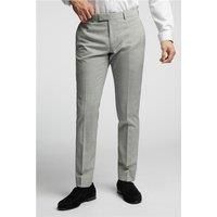 Alexandre of England Tailored Fit Ice Grey Check Men's Trousers