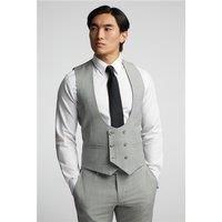 Alexandre of England Tailored Fit Ice Grey Check Waistcoat