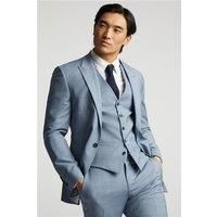 Alexandre of England Tailored Fit Ice Blue Check Men's Suit Jacket