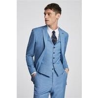 Ted Baker Draco Blue Sharkskin Slim Fit Men's Suit Jacket