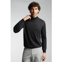 Limehaus Merino Knit Mock Neck Jumper Grey by Suit Direct