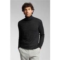 Limehaus Merino Knit Roll Neck Jumper Grey by Suit Direct