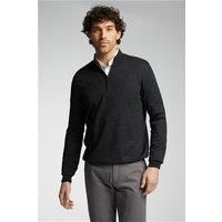 Limehaus Merino Knit Zip Turtle Neck Jumper Grey by Suit Direct