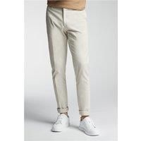 Limehaus Tailored Fit Stone Chinos. Cotton by Suit Direct