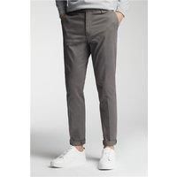 Limehaus Tailored Fit Grey Chinos. Cotton by Suit Direct