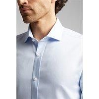 Blue Alexandre of England Mens Shirt, Long Sleeve, Egyptian Cotton, Double Cuff, Tailored Fit by Suit Direct