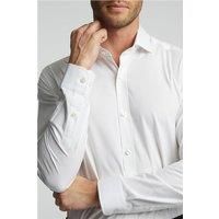 White Alexandre of England Mens Shirt, Long Sleeve, Egyptian Cotton, Tailored Fit by Suit Direct