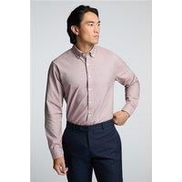 Raspberry Limehaus Mens Oxford Regular Fit Shirt, Long Sleeve by Suit Direct