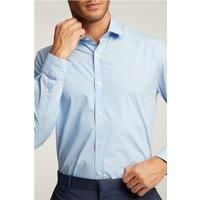 Blue Limehaus Mens Regular Fit Poplin Shirt, Long Sleeve by Suit Direct