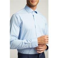 Blue Limehaus Mens Regular Fit Poplin Shirt, Long Sleeve by Suit Direct