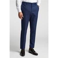 Ted Baker Slim Fit Navy Blue Soft Check Men's Trousers by Suit Direct