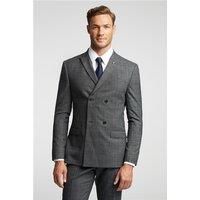 Ted Baker Slim Fit Charcoal Grey Blue Prince of Wales Check Men's Suit Jacket by Suit Direct