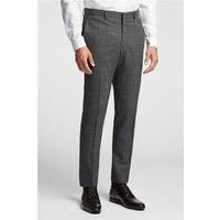 Ted Baker Slim Fit Charcoal Grey Blue Prince of Wales Check Men's Trousers by Suit Direct