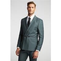 Ted Baker Slim Fit Fog Green Double Breasted Men's Suit Jacket by Suit Direct