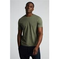 Limehaus 100% Egyptian Organic Cotton Crew Neck Regular Fit T-Shirt, Egyptian Cotton. Khaki by Suit Direct