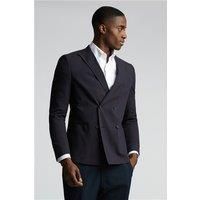 Limehaus Navy Blue Double Breasted Mens Regular Fit Casual Formal Blazer