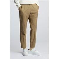 Limehaus Relaxed Fit Tobacco Drawstring Men's Trousers. Brown by Suit Direct