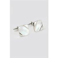 Grey Men's Suit Jacket Direct Mother Of Pearl Diagonal Cufflinks by Suit Direct