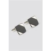 Grey Men's Suit Jacket Direct Onyx Diagonal Cufflinks