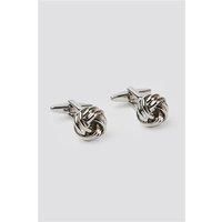 Silver Men's Suit Jacket Direct Large Rounded Knot Cufflinks