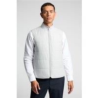 Melka Grey Zip Through Gilet by Suit Direct