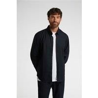 Melka Navy Blue Button Down Collar Overshirt by Suit Direct