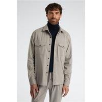 Melka Beige Overshirt With Front Pockets by Suit Direct