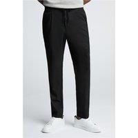 Melka Black Drawstring Men's Trousers by Suit Direct