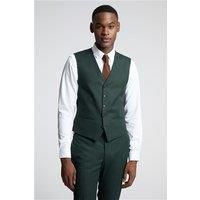 Farah Slim Fit Austin Green Flannel Waistcoat by Suit Direct