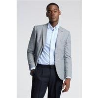 Farah Slim Fit Blue and White Houndstooth Mens Casual Formal Blazer by Suit Direct