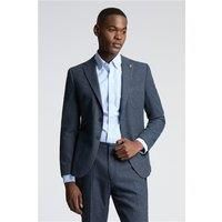 Farah Slim Fit Byers Airforce Blue Flannel Men's Suit Jacket by Suit Direct