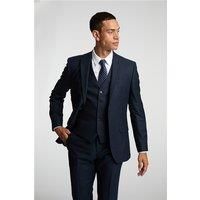 Alexandre of England Tailored Fit Navy Blue Flannel Men's Suit Jacket by Suit Direct