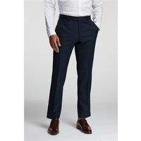 Alexandre of England Tailored Fit Navy Blue Flannel Men's Trousers by Suit Direct