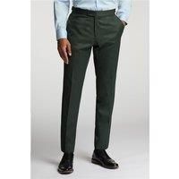 Alexandre of England Tailored Fit Forest Green Flannel Men's Trousers by Suit Direct