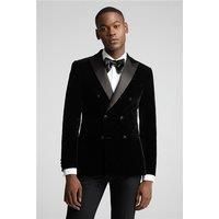 Antique Rogue Slim Fit Black Velvet Double Breasted Men's Tuxedo Suit Jacket by Suit Direct