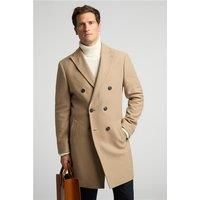 Alexandre of England Cashmere Blend Oatmeal Overcoat by Suit Direct