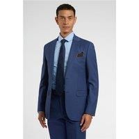 Racing Green Regular Fit Blue Wool Stretch Men's Suit Jacket by Suit Direct