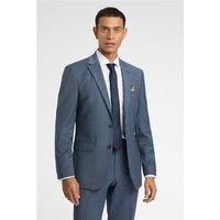 Racing Green Regular Fit Blue Wool Stretch Men's Suit Jacket by Suit Direct