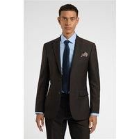 Racing Green Regular Fit Brown Birdseye Men's Suit Jacket by Suit Direct