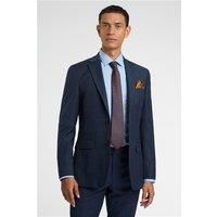 Racing Green Regular Fit Blue Tan Windowpane Stretch Men's Suit Jacket by Suit Direct