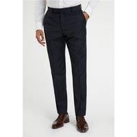 Racing Green Regular Fit Navy Blue Wool Stretch Men's Trousers by Suit Direct