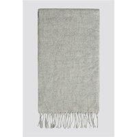 Abraham Moon and Sons Bronte by Moon Merino Wool Silver Grey Scarf by Suit Direct