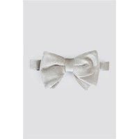 Limehaus Silver Velvet Bow Tie Silver by Suit Direct