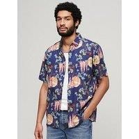 Superdry Men/'s Hawaiian r1-s/s Shirt (Medium), Wisteria Blue, L