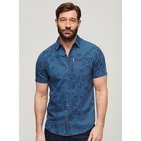 Superdry Superdry Vintage Loom Short Sleeve Denim Shirt - Blue