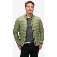 Superdry Men/'s Lightweight Padded Jacket A4, Oil Green, XXL