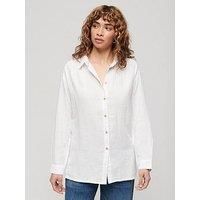 Superdry Longline Beach Shirt - White