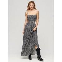 Superdry Sheered Back Maxi Dress - Black