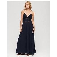 Superdry Jersey Lace Maxi Dress - Navy